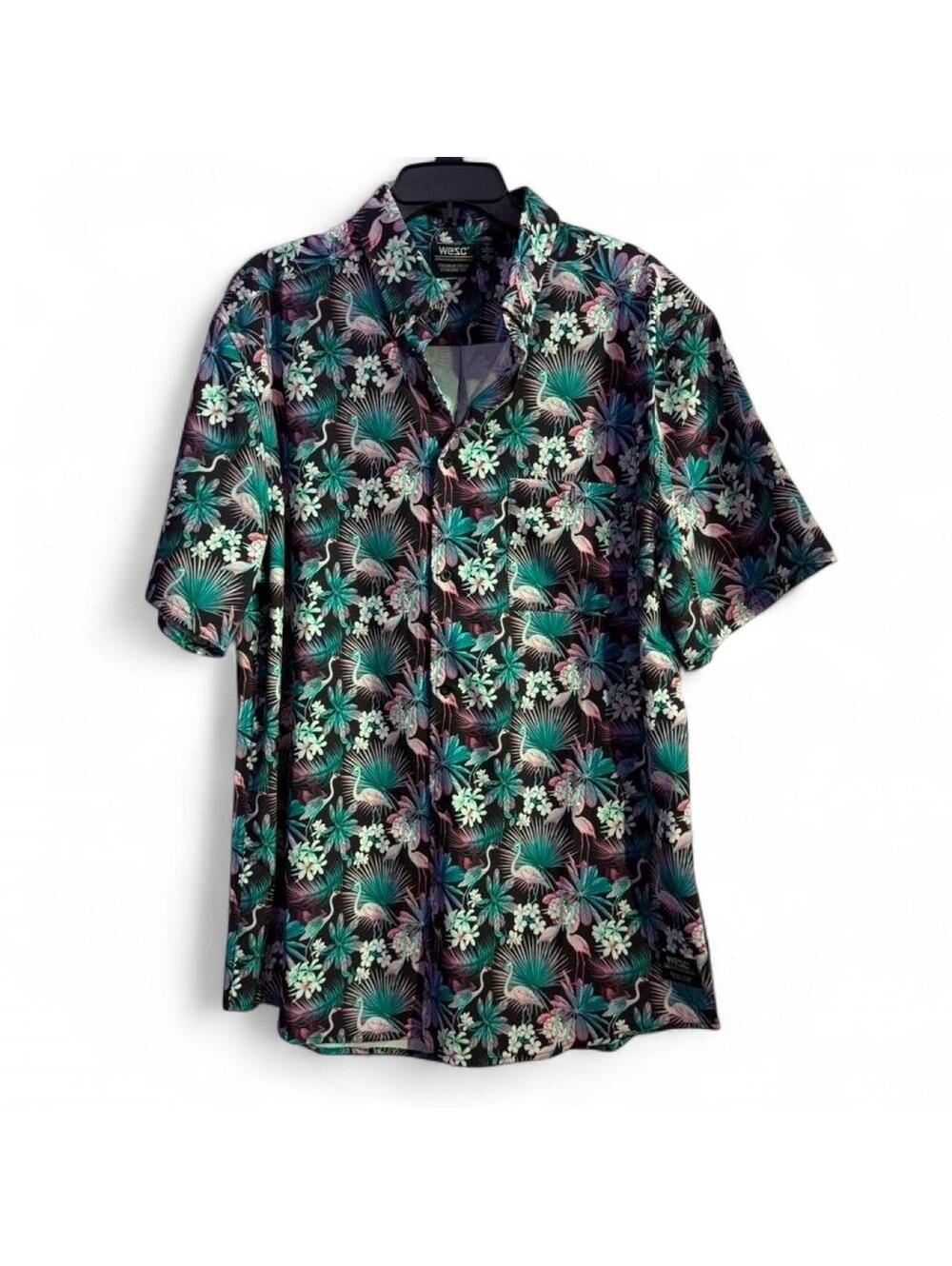 WeSC Men's Multi and Blue Shirt